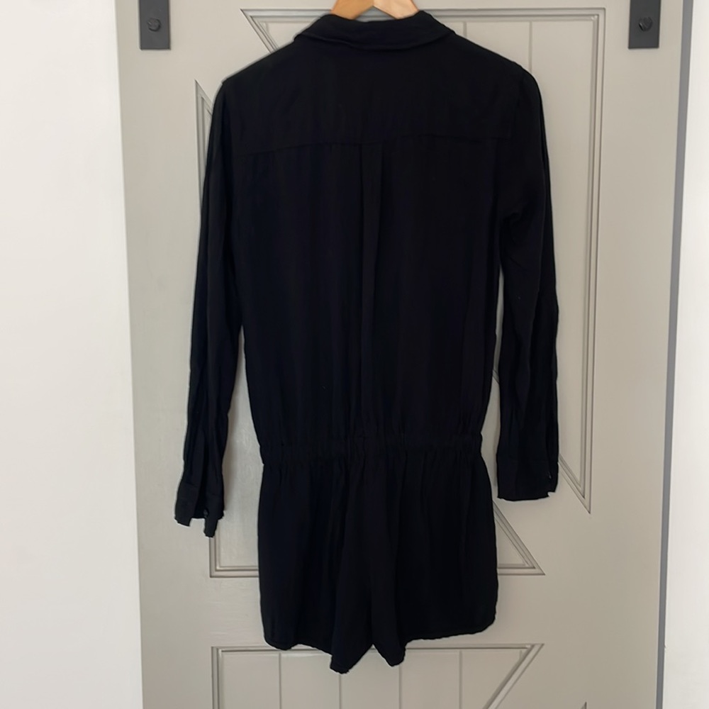 Splendid Drawstring Button-Down Romper - image 3